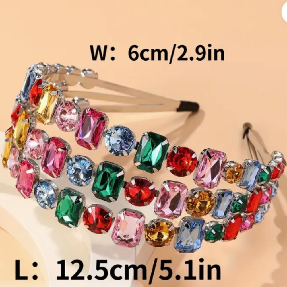 Colorful Rhinestone Headband - Picture 3 of 3